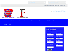 Tablet Screenshot of firstarkansasfinancial.com